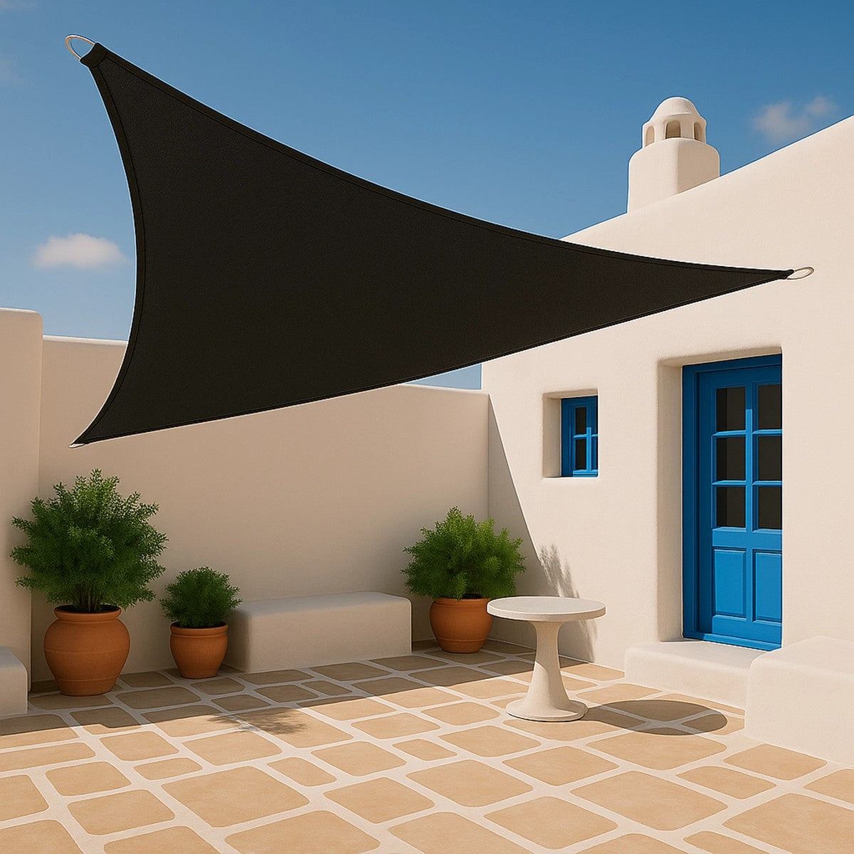 Πανί Σκίασης Τρίγωνο 280gsm Premium 3,6 x 3,6 x 3,6m - Μαύρο