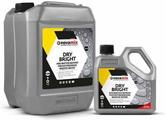 Novamix DRY BRIGHT Βερνίκι βάσεως νερού και αλειφατικής πολυουρεθάνης 5L λευκό Σατινέ