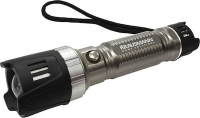 Krausmann LT40101 Επαναφορτιζόμενος φακός αλουμινίου LED αδιάβροχος