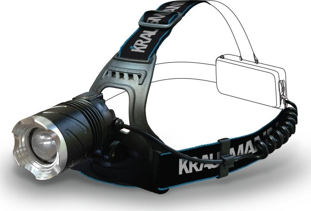 Krausmann LT40140 Επαναφορτιζόμενος φακός κεφαλής LED αδιάβροχος