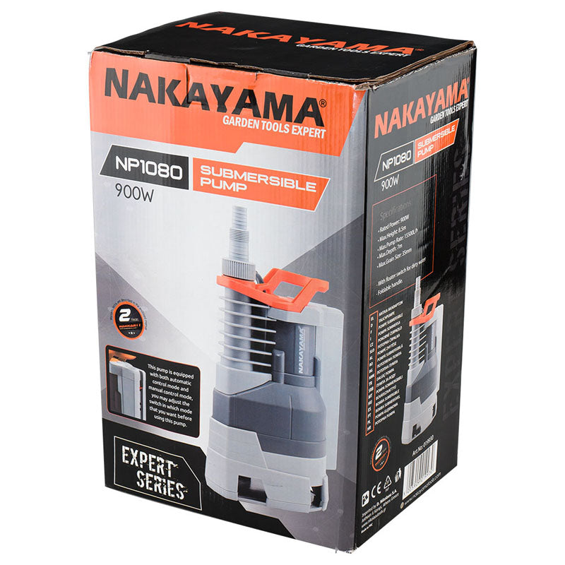 NAKAYAMA PRO NP1080 Αντλία Ακαθάρτων Ενσωματωμένο Φλοτέρ 900W