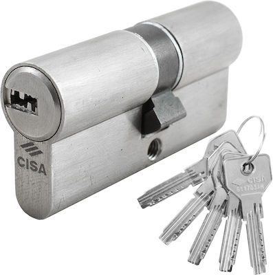 CISA ASIX Κύλινδρος υπέρ - ασφαλείας Νικελέ με 5 κλειδιά 27-33 mm 0E300-08 - 23859