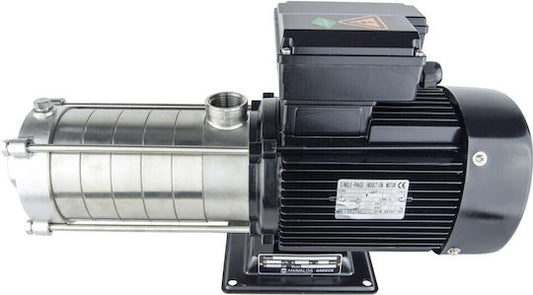 Πιεστικό συγκρότημα Booster N 4.60-60 με οριζόντια αντλία επιφανείας αθόρυβη πολυβάθμια ανοξείδωτη SHN 4-60 και δοχείο διαστολής 60lt by Anavalos