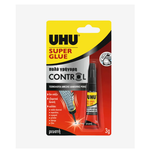ΚΟΛΛΕΣ ΣΤΙΓΜΗΣ SUPER GLUE ΚΡΕΜΑΣΤΟ ΣΕΤ 12X3GR (36321) UHU