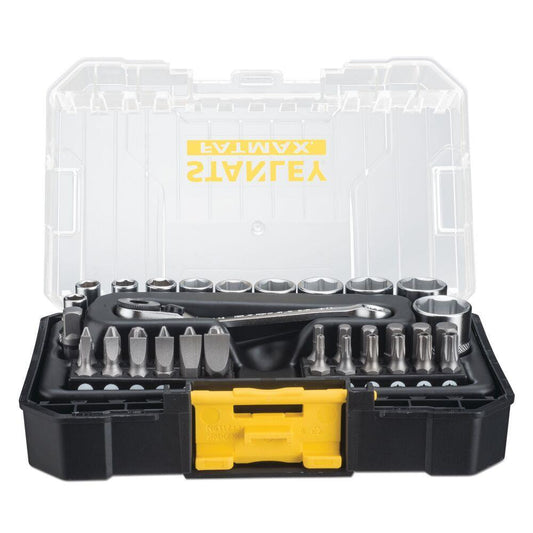 Κασετίνα καρυδάκια 1/4" εξάγωνα 37τεμ.  Νο 5,5-14mm και μύτες 25τεμ.