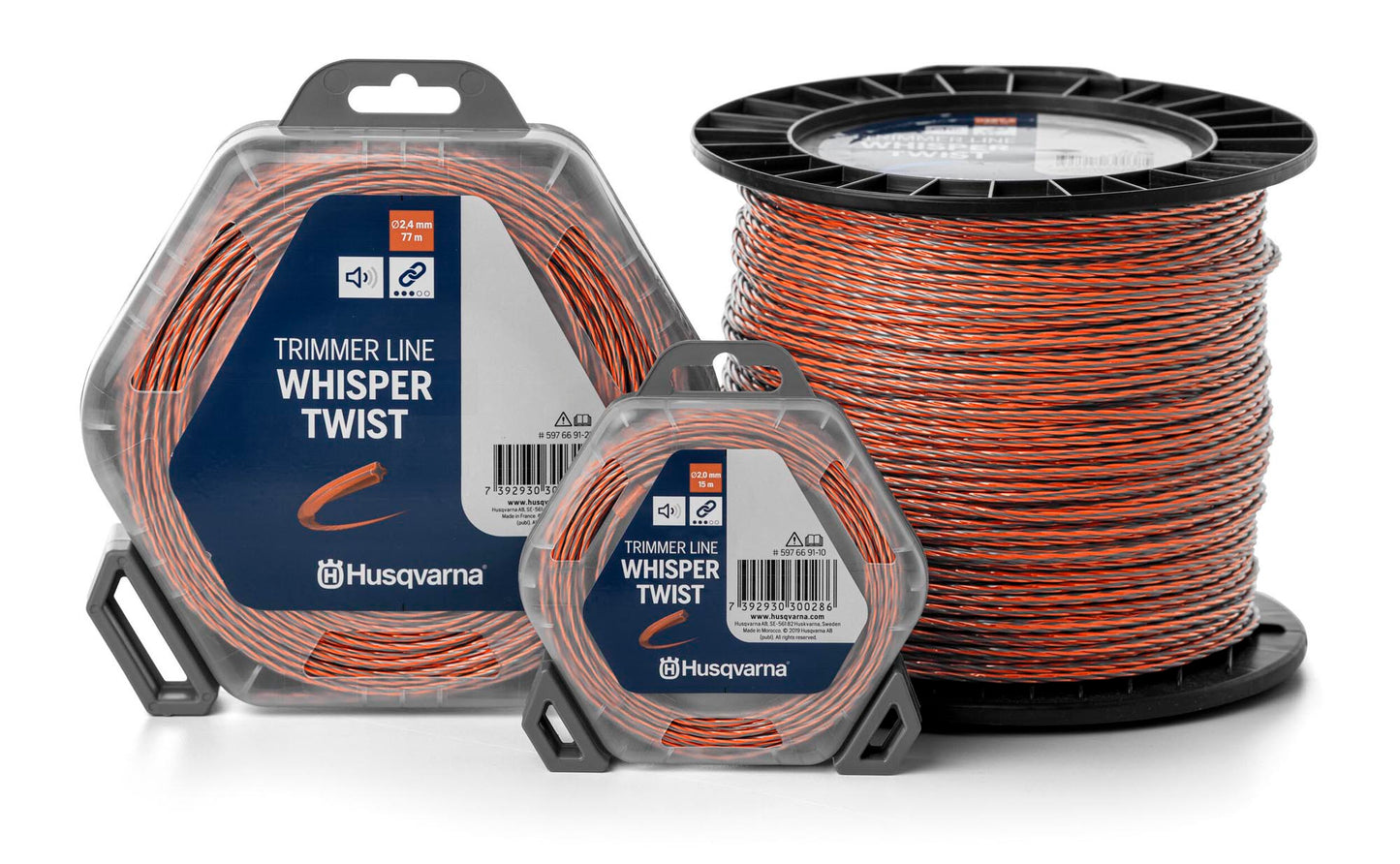 Μεσινέζα Husqvarna Whisper Twist 2 mm / 112 m Πορτοκαλί / Μαύρη