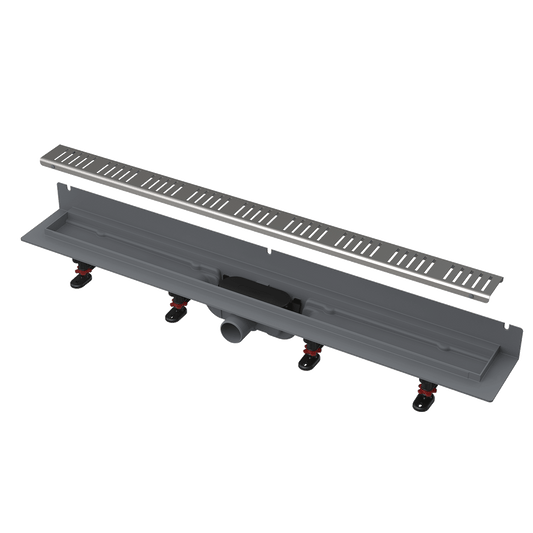 ΚΑΝΑΛΙ ΝΤΟΥΖ. TOIXOY ΠΛΑΣΤΙΚΟ 85 CM Φ40 ME STAINLESS STEEL MATT ΣΧΑΡΑ APZ30