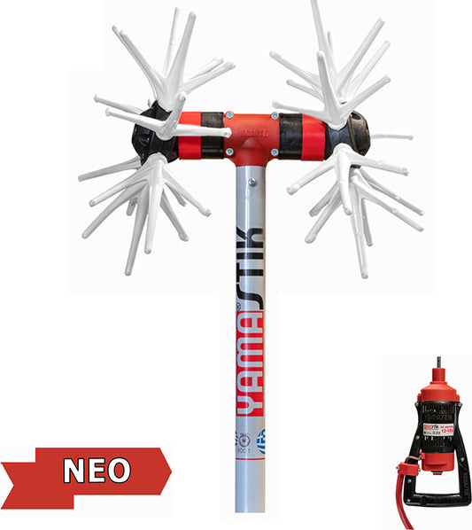 Yamastik Νιφάδα X14 Κομπλέ με carbon σωλήνα Ηλεκτρικό Ελαιοραβδιστικό Μπαταρίας 12-18V Μήκους 2,2m