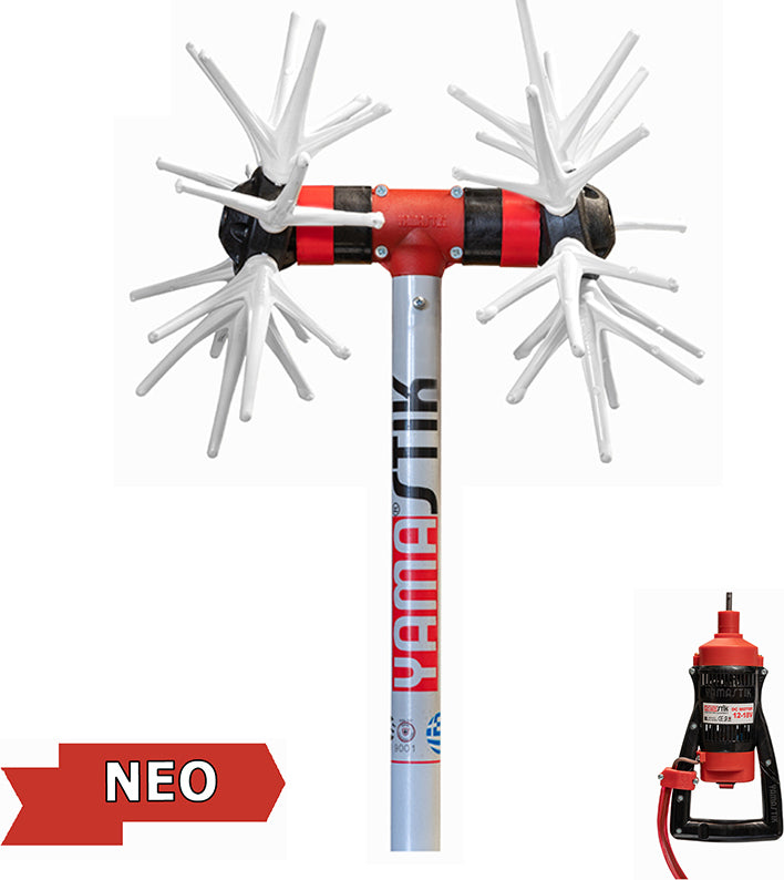 Yamastik Νιφάδα X14 Κομπλέ με carbon σωλήνα Ηλεκτρικό Ελαιοραβδιστικό Μπαταρίας 12-18V Μήκους 2,5m