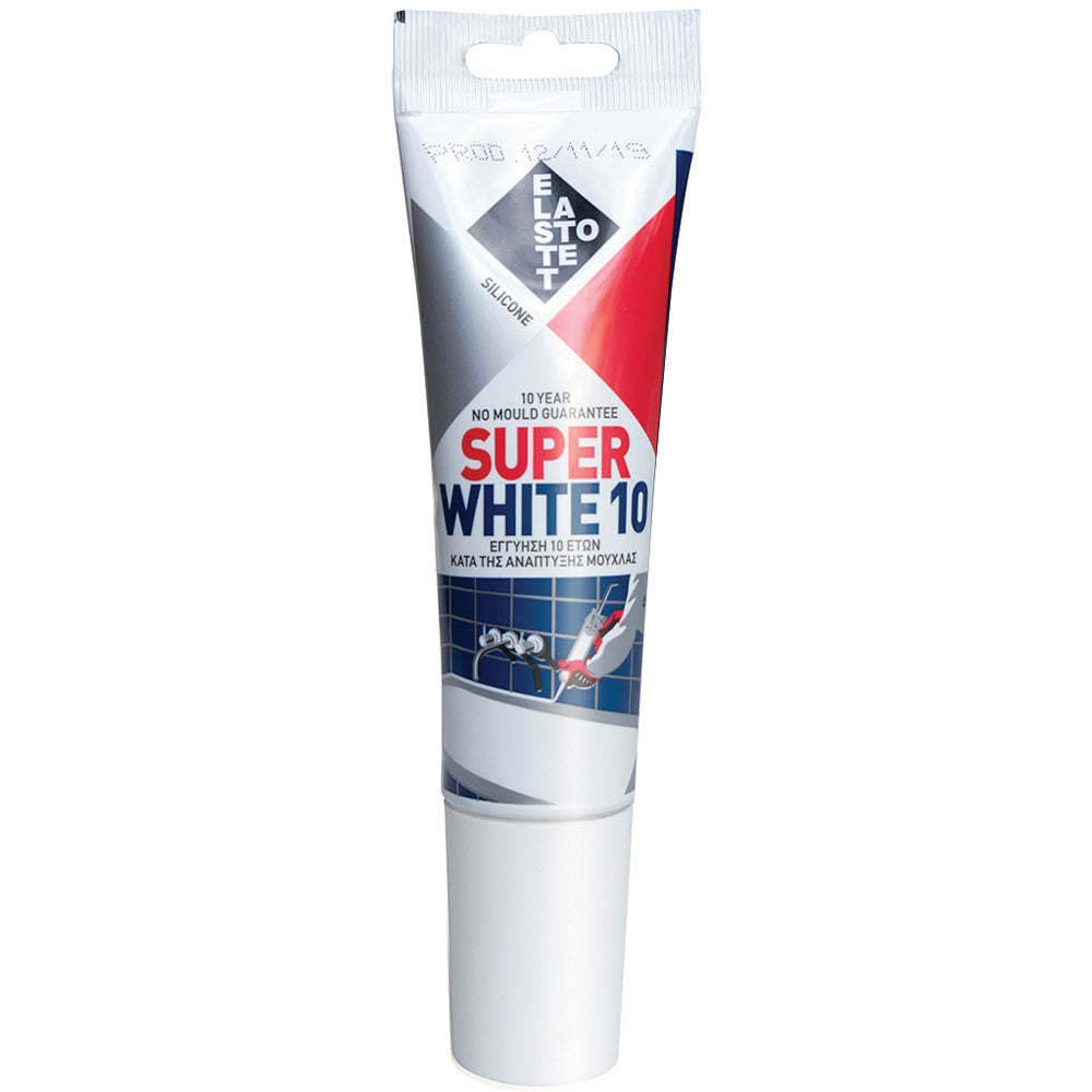 ELASTOTET SUPER WHITE 10 ΣΙΛΙΚΟΝΗ ΑΝΤΙΒΑΚΤΗΡΙΔΙΑΚΗ-ΑΝΤΙΜΟΥΧΛΙΚΗ 80ml - ΔΙΑΦΑΝΟ-ΧΡΩΜΑ 152510