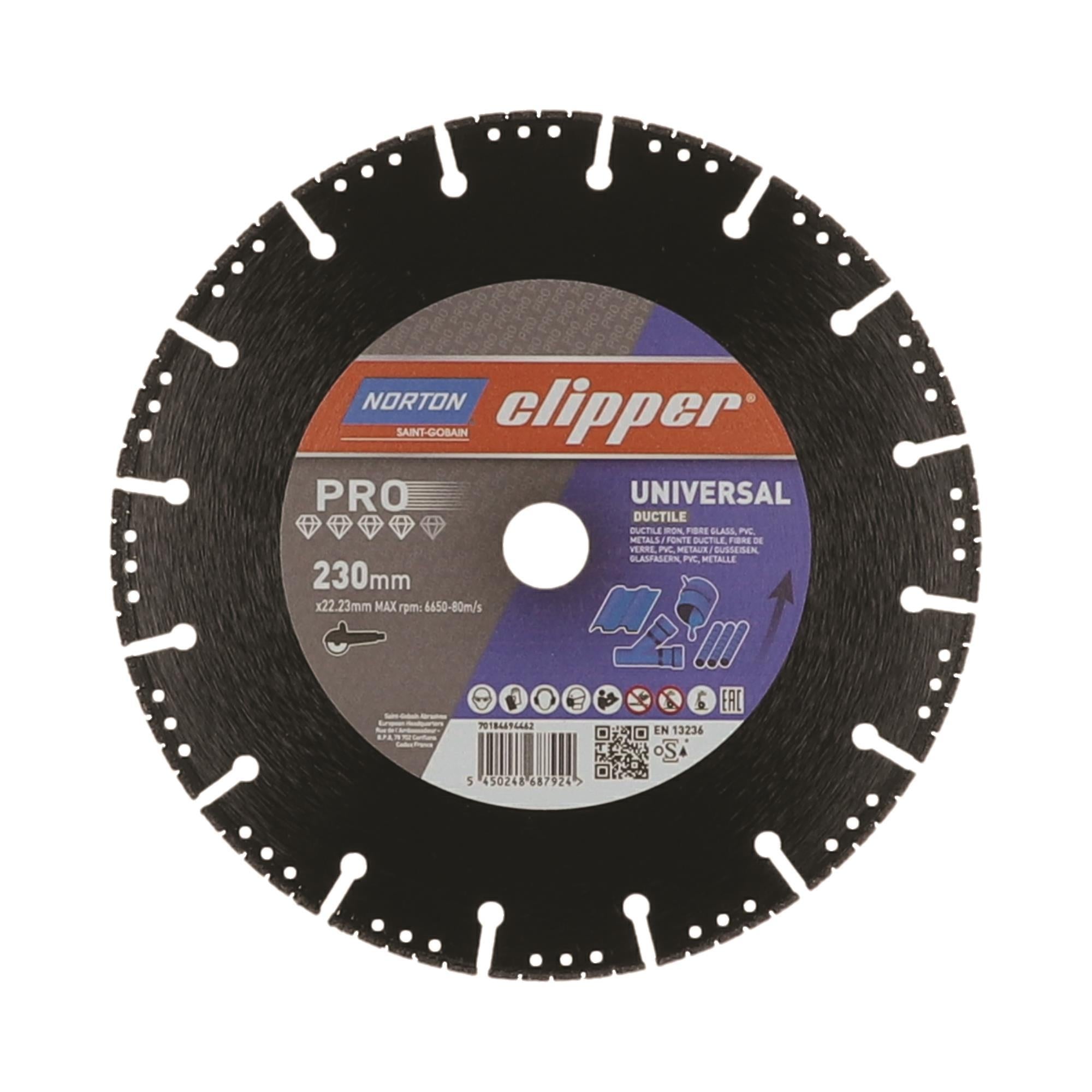 Δίσκος διαμαντέ γενικής χρήσεως PRO UNIVERSAL DUCTILE 230X3,1X22,23MM 70184694462