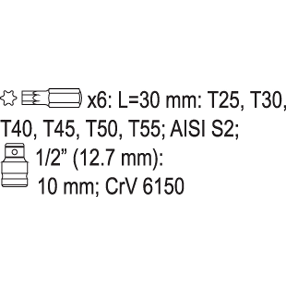 ΜYTΕΣ TORX ΣΕΤ 7 ΤΜΧ. YT-0410 20000410