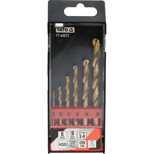 ΤΡΥΠΑΝΙΑ ΣΕΤ 6TMX HSS-ΤITAN 2-8MM YT-44673 20044673