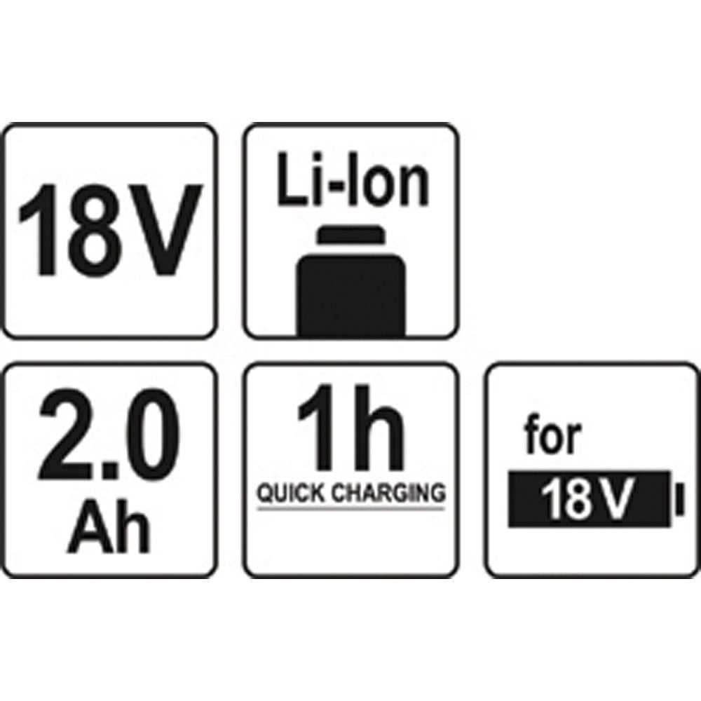ΜΠΑΤΑΡΙΑ LI-ION 18V 2Αh YT-82842 20182842