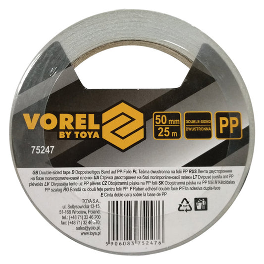 ΤΑΙΝΙΑ ΔΙΠΛΗΣ ΟΨΗΣ PP  VOREL - 25M-ΜΗΚΟΣ 20675247