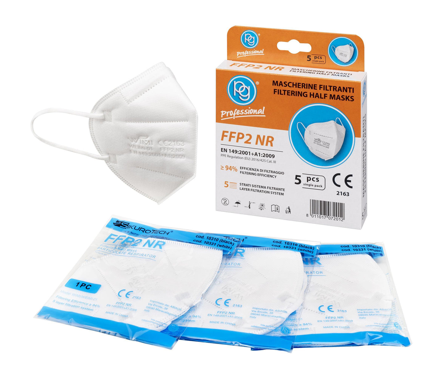 Μάσκα χωρίς φίλτρο 5τεμ.FFP2 NR 503505