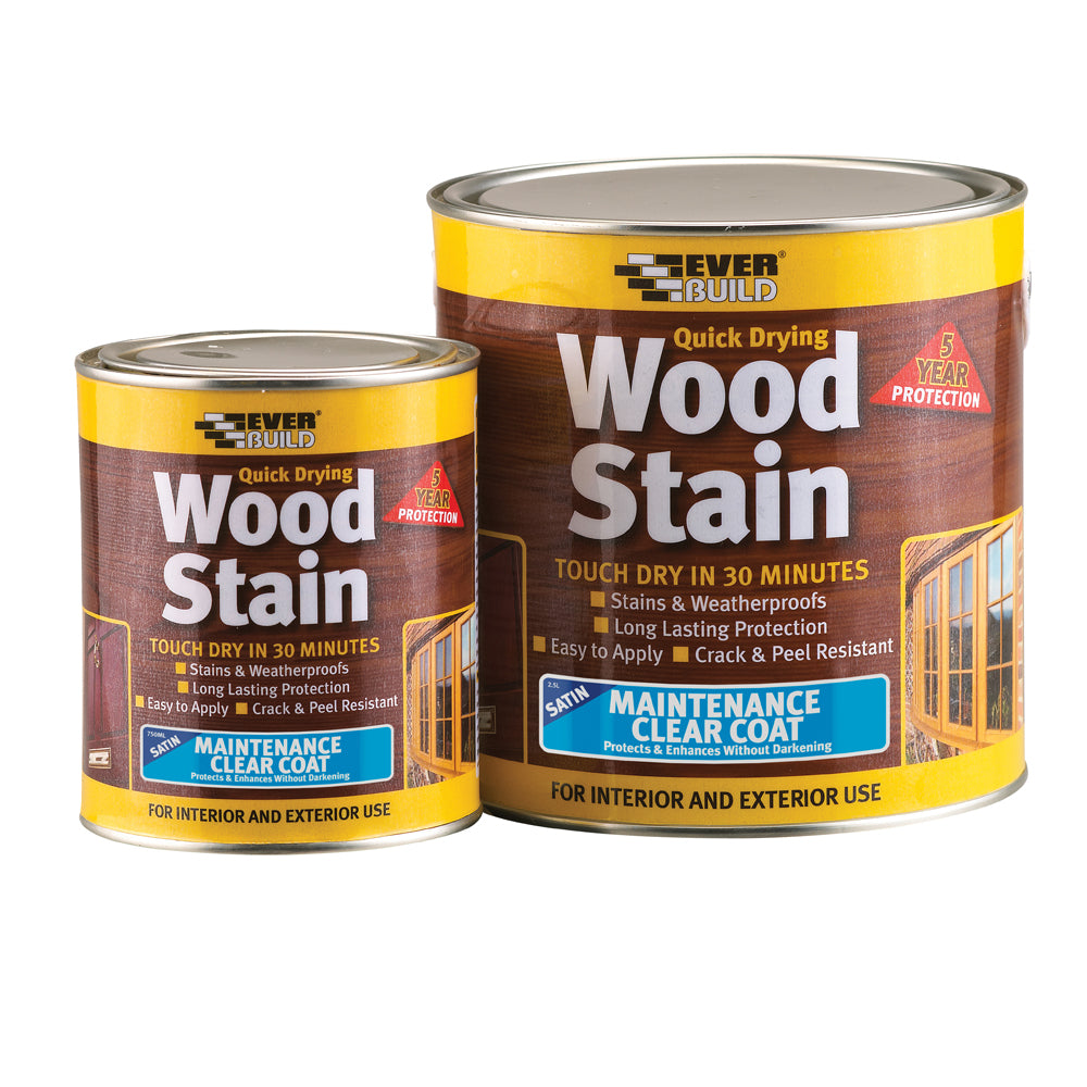 EVERBUILD WOOD STAIN ΠΡΟΣΤΑΤΕΥΤΙΚΗ ΒΑΦΗ ΞΥΛΟΥ - ΤΙΚ-ΧΡΩΜΑ, 2.5LT-ΣΥΣΚΕΥΑΣΙΑ 483228