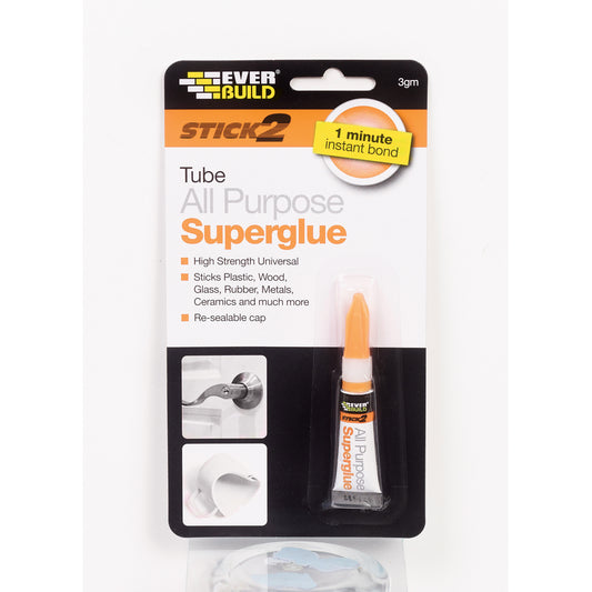 EVERBUILD SUPERGLUE TUBE ΚΥΑΝΟΑΚΡΥΛΙΚΗ ΚΟΛΛΑ ΣΤΙΓΜΗΣ 3gr 483372