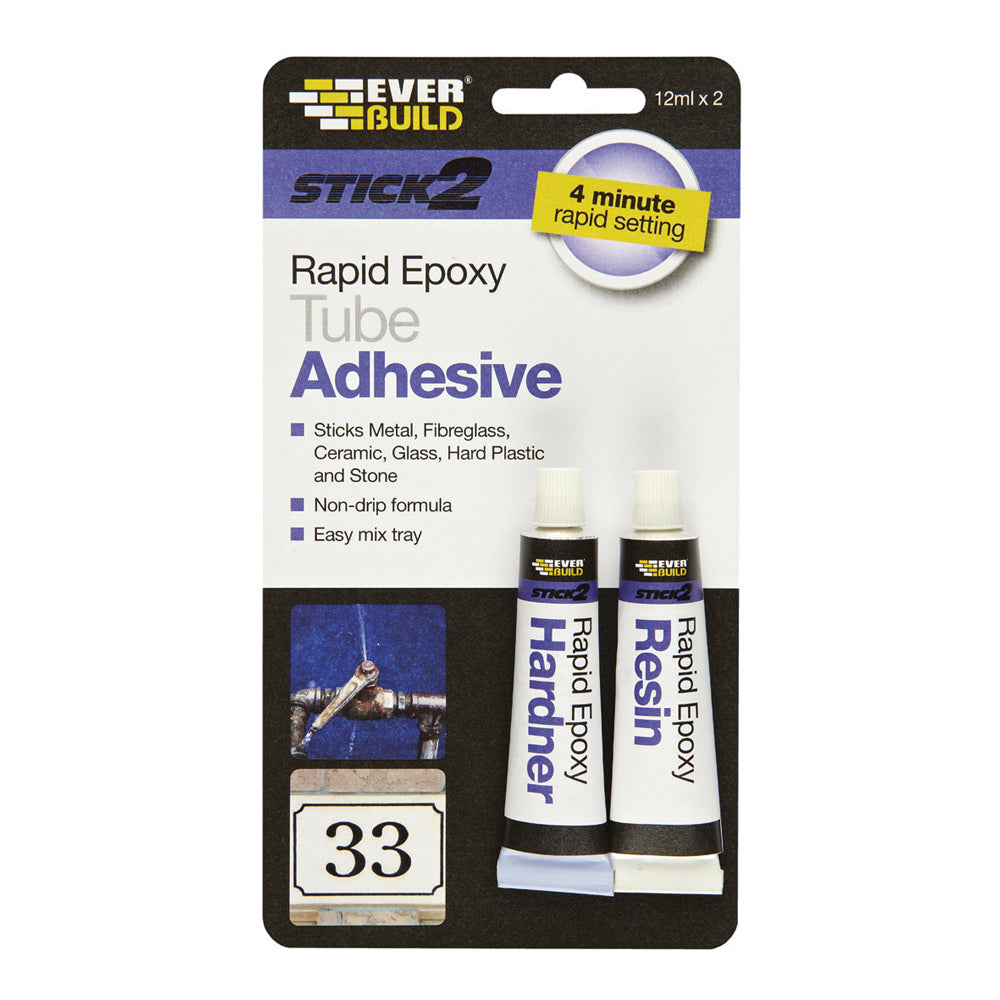 EVERBUILD Stick2 Rapid Epoxy TUBE ADHESIVE  ΚΟΛΛΑ ΔΥΟ ΣΥΣΤΑΤΙΚΩΝ 490483