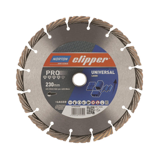 Δίσκος διαμαντέ μπετού PRO UNIVERSAL LASER 230X3X22,23MM 70184603038