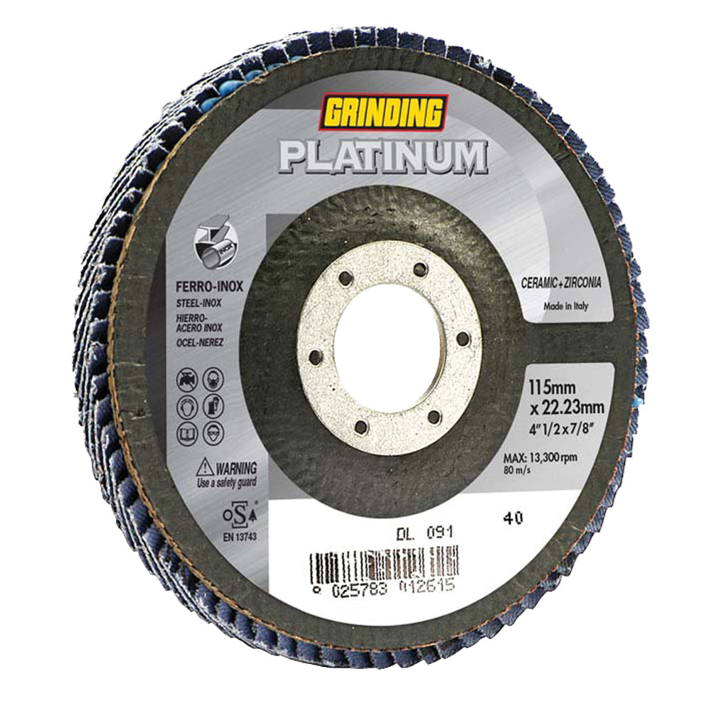 GRINDING ΔΙΣΚΟΣ ΦΤΕΡΟΥ PLATINUM ΚΕΡΑΜΙΚΟΣ - 40-GRIT, 115.0MM-ΔΙΑΜΕΤΡΟΣ 5500711540