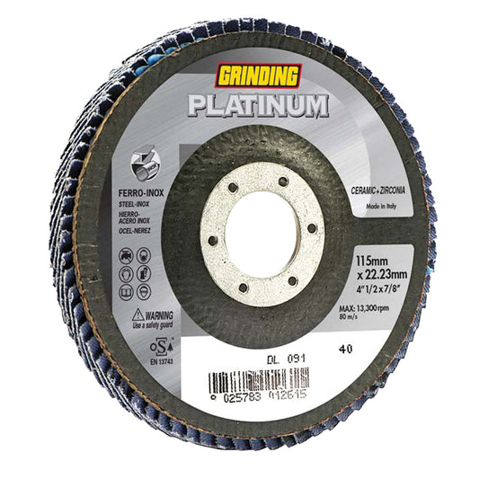 GRINDING ΔΙΣΚΟΣ ΦΤΕΡΟΥ PLATINUM ΚΕΡΑΜΙΚΟΣ - 40-GRIT, 115.0MM-ΔΙΑΜΕΤΡΟΣ 5500711540