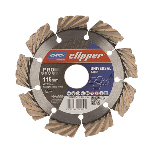 Δίσκος διαμαντέ μπετού PRO UNIVERSAL LASER 115X2,2X22,23MM 70184607493