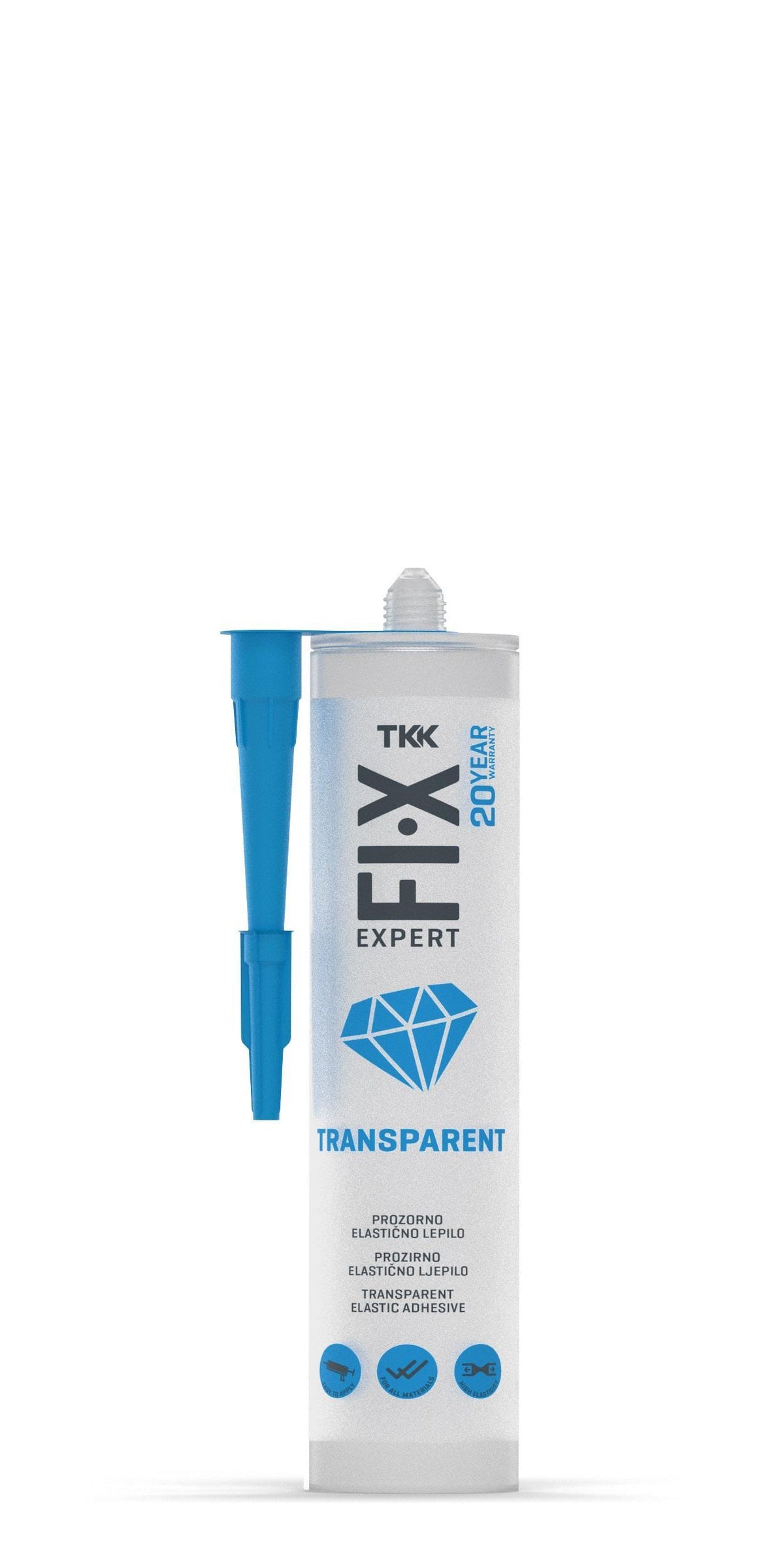 Kόλλα 12τεμ. φύσιγγα FIX EXPERT διάφανη 290ml 52064