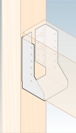 Δοκοθήκη με εσωτερικά αυτιά 100 x 140 x 75mm 4570
