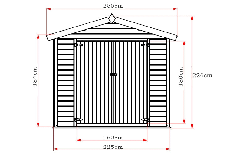 Ξύλινη αποθήκη κήπου 225 x 225εκ. 226(Y) x 225 x 225εκ. 400160
