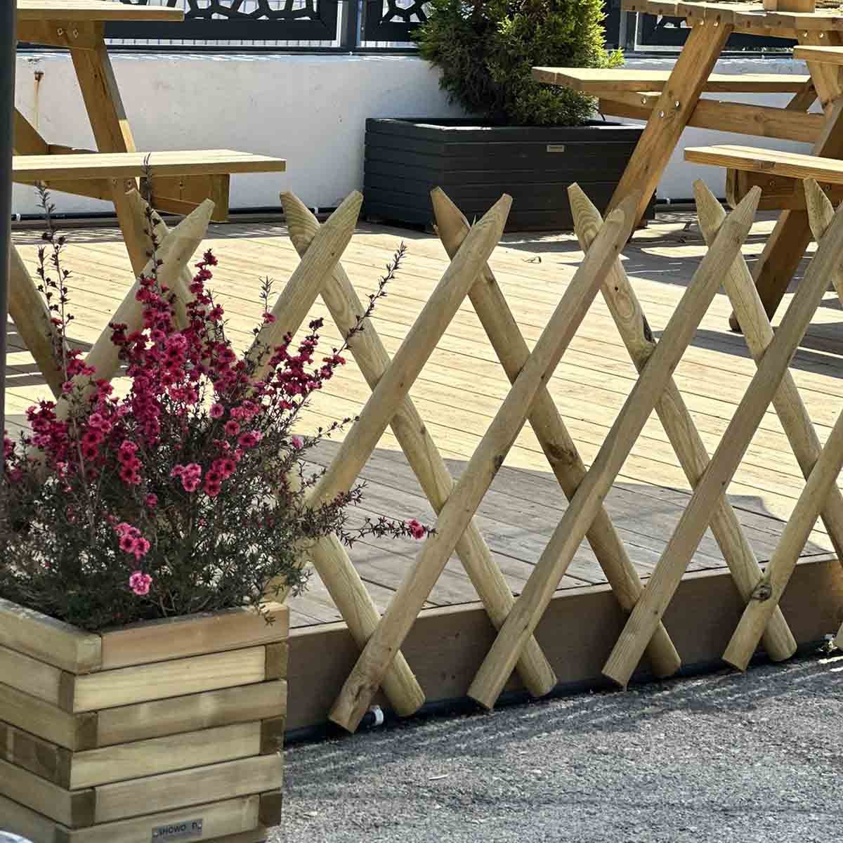 Ξύλινος φράχτης ανοιγόμενος 40(Υ) x 250εκ. 24789