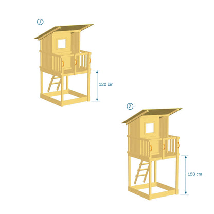 Ξύλινος πύργος Beach Hut Πύργος Beach Hut με ύψος τσουλήθρας 120εκ. 008.001.003.001 - 1,20