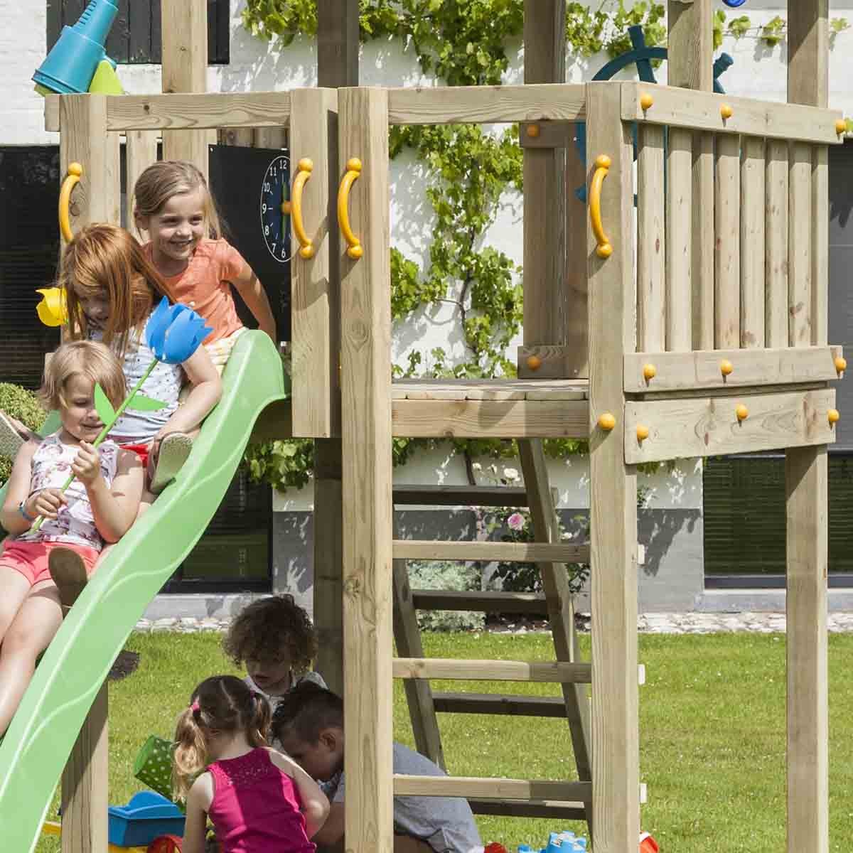 Ξύλινος πύργος Kiosk με προέκταση Πύργος Kiosk με ύψος τσουλήθρας 120εκ. και προέκταση 008.001.001.001-1,20-1