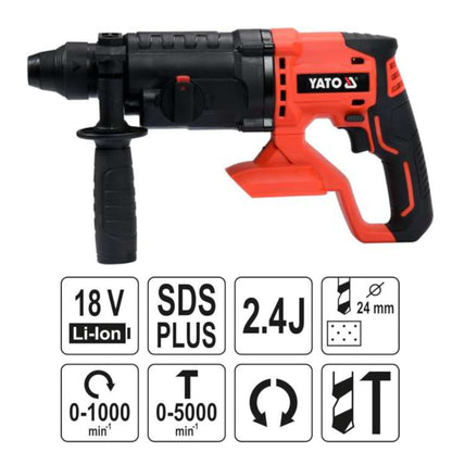 ΠΙΣΤΟΛΕΤΟ SDS PLUS 18V 24MM (BODY) YT-82772 20182772