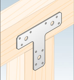 Σύνδεσμος ξύλου Τ Σύνδεσμος ξύλου Τ - 150 x 127 x 38mm 4627