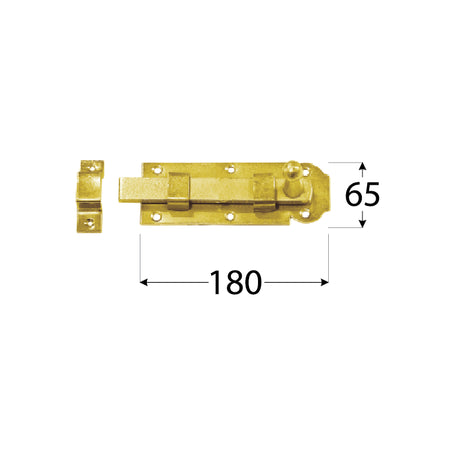 Σύρτης πόρτας 18εκ. Σύρτης Ιρίδιο 180 x 65 x 5mm 30202