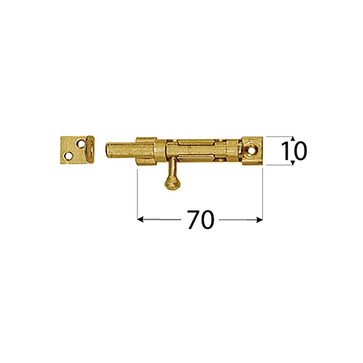 Σύρτης πόρτας 7εκ. Σύρτης Ιρίδιο 70 x 10mm 8572