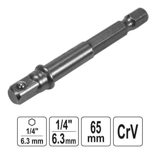 ΑΝΤΑΠΤΟΡΑΣ ΚΑΡΥΔΑKΙ HEX 1/4-65MM YT-04625 20004625