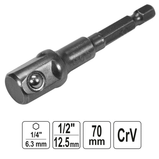 ΑΝΤΑΠΤΟΡΑΣ ΚΑΡΥΔΑKΙ HEX 1/2-70MM YT-04627 20004627