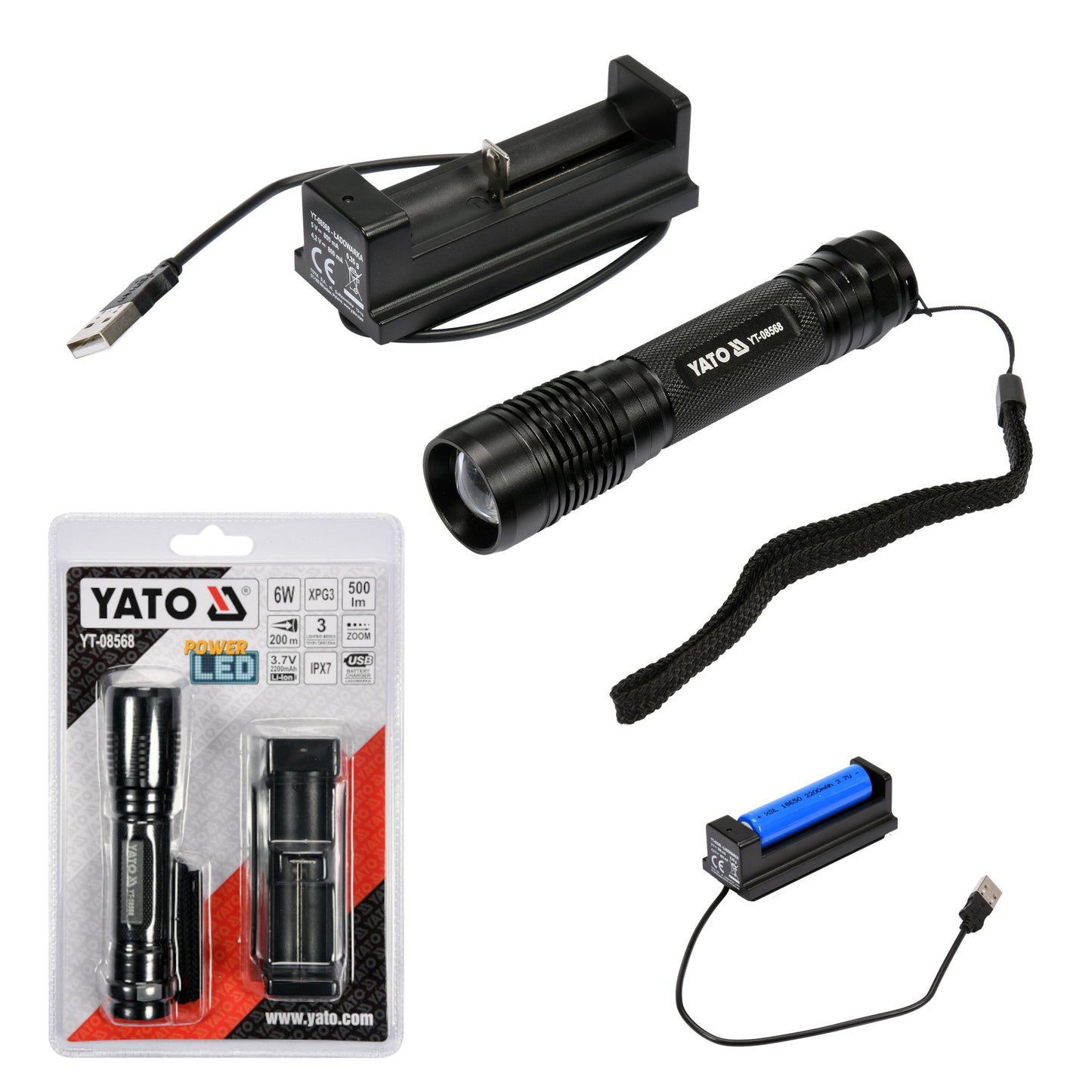 ΦΑΚΟΣ CREE LED ΕΠΑΝΑΦΟΡΤΙΖΟΜΕΝΟΣ 6W YT-08568 20008568