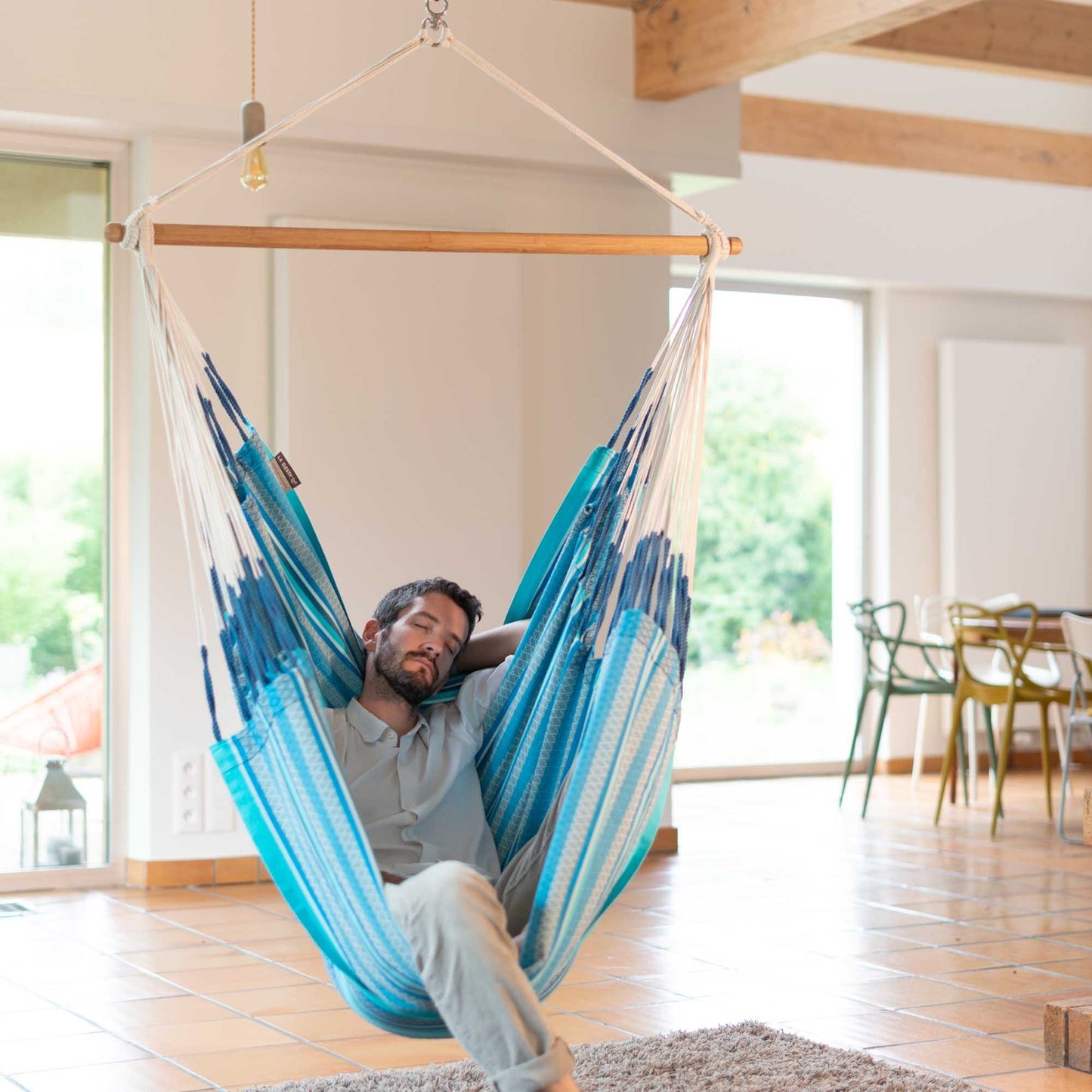Αιώρα κάθισμα από oργανικό βαμβάκι Habana Azure | comfort HAL18-X3
