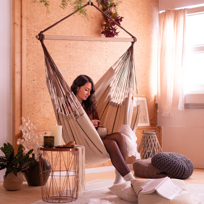 Αιώρα κάθισμα από oργανικό βαμβάκι Habana Nougat | comfort HAL21-1