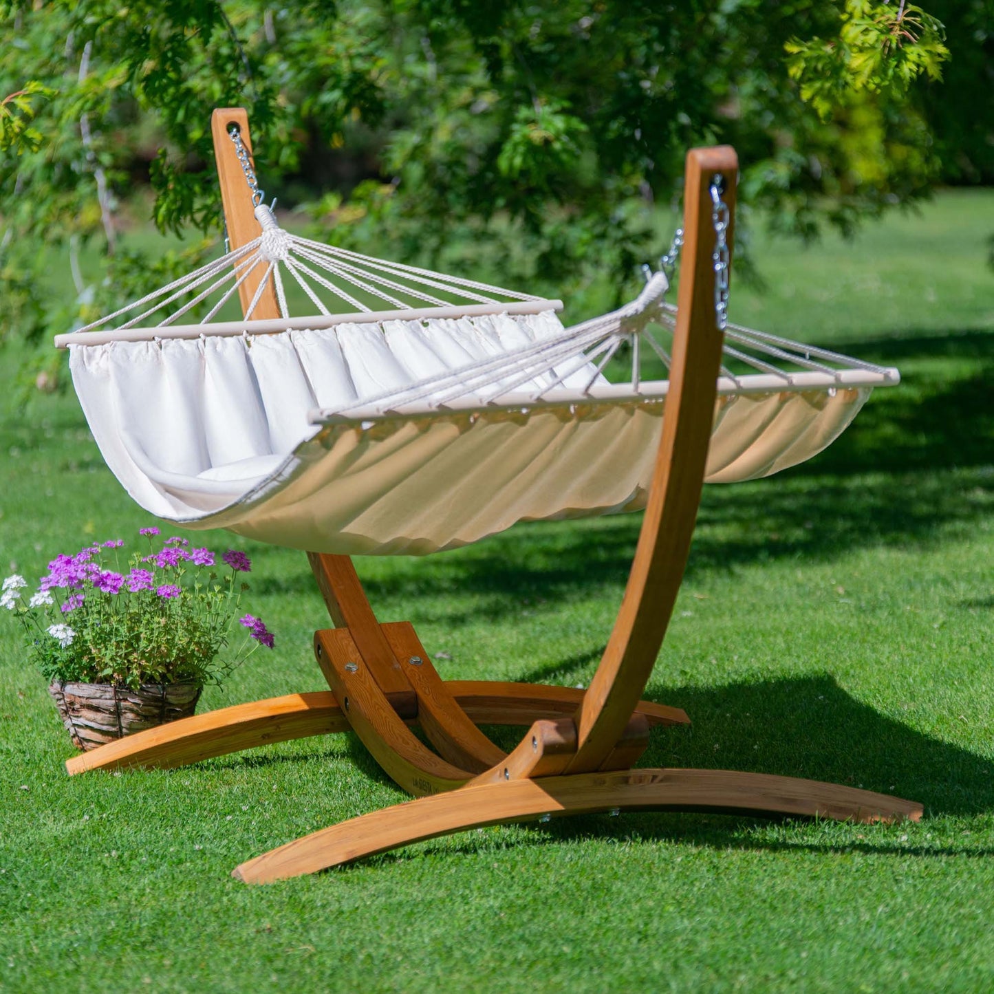 Αιώρα με ξύλινη ράβδο Chillounge Palma Beach & σταντ Ευκάλυπτου CH-PA30-11