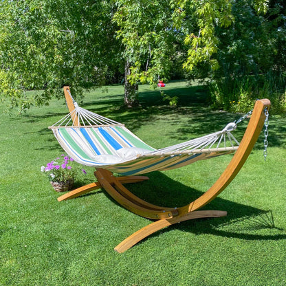 Αιώρα με ξύλινη ράβδο Chillounge Palma Green Bay & σταντ Ευκάλυπτου CH-PA30-34