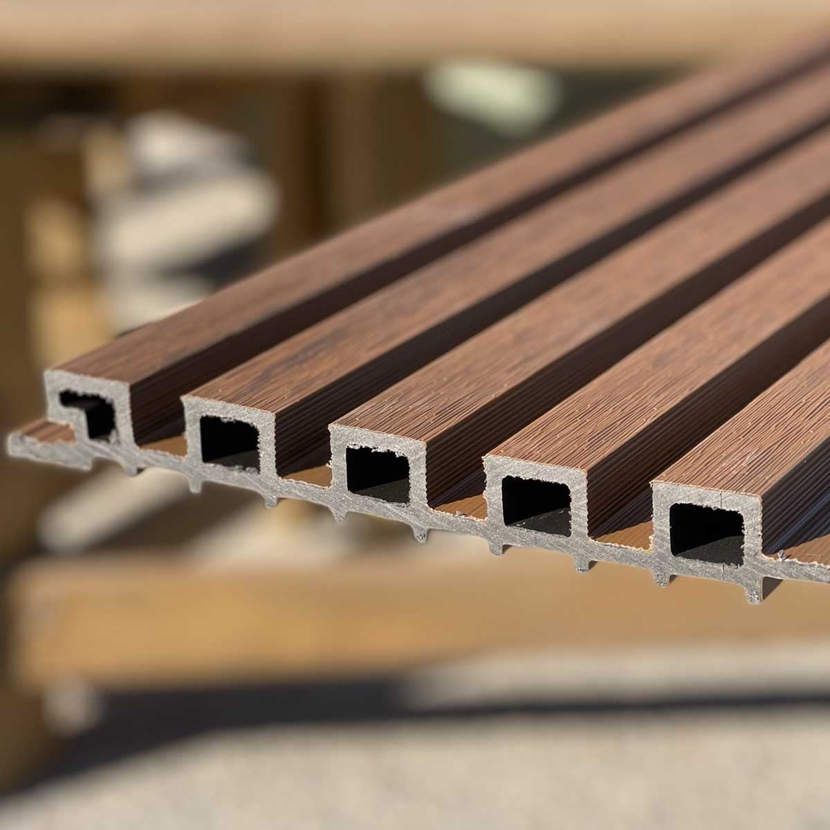 3D WPC επένδυση τοίχου 2,5 x 22 x 290εκ. | καφέ πηχάκι 70221