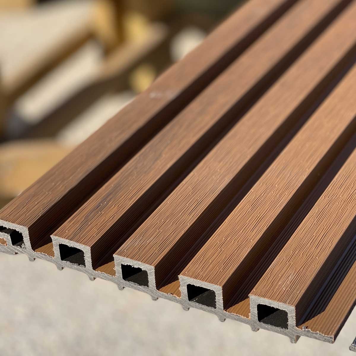 3D WPC επένδυση τοίχου 2,5 x 22 x 290εκ. | καφέ πηχάκι 70221