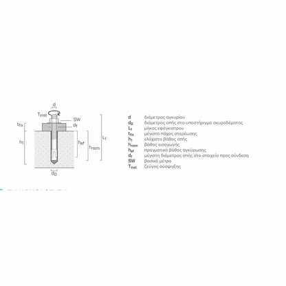 Μεταλλικό ούπα βαρέως τύπου 10 x 100mm ΜΕΤΑΛΛΙΚΟ ΟΥΠΑ METAL 10 x 100mm FE210520