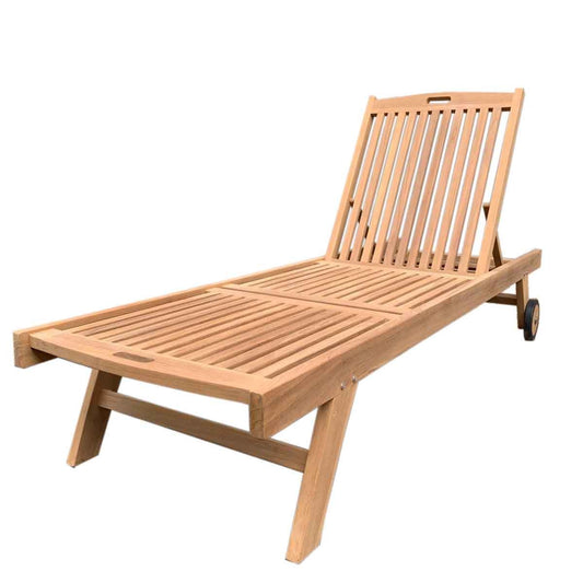 Ξαπλώστρα παραλίας teak Ξαπλώστρα TEAK 35(Υ) x 65 x 197εκ. 22020
