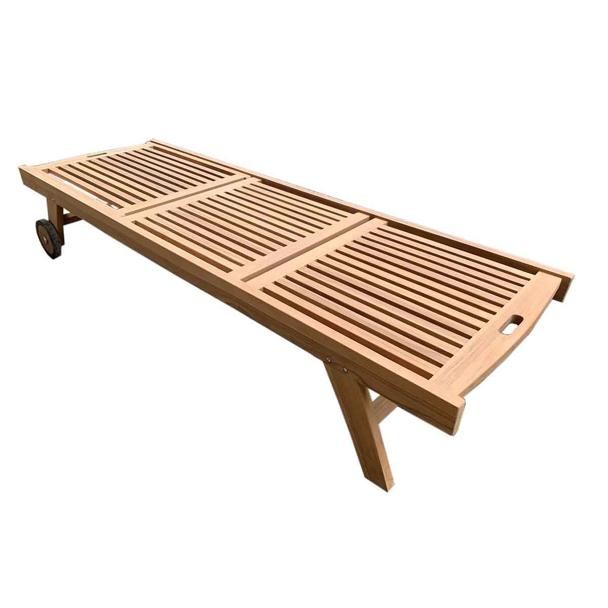 Ξαπλώστρα παραλίας teak Ξαπλώστρα TEAK 35(Υ) x 65 x 197εκ. 22020