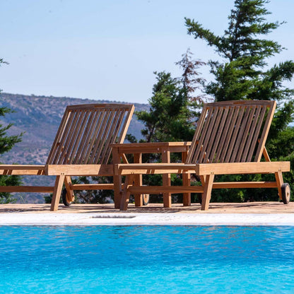 Ξαπλώστρα παραλίας teak Ξαπλώστρα TEAK 35(Υ) x 65 x 197εκ. 22020
